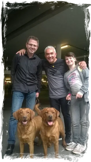 Cesar Milan Aileen und ich (Heinz)